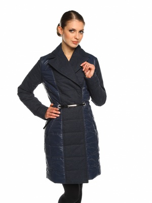Пальто женское артикул 8712, цвет тёмно-синий Hoops в Туле