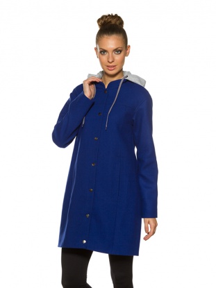 Пальто лёгкое женское 6652 цвет ультрамарин (синий) Hoops в Туле